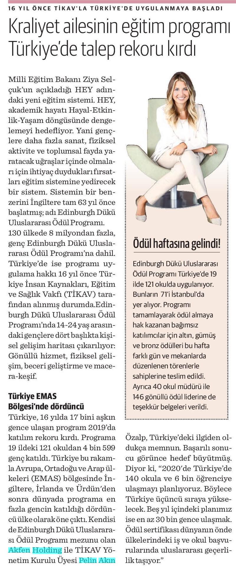 Kraliyet ailesinin eğitim programı Türkiye'de talep rekoru kırdı.
