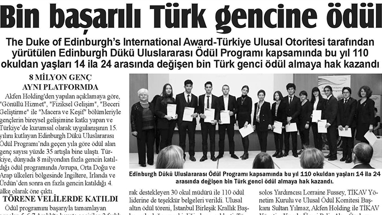 Bin Başarılı Türk Gencine Ödül – İstanbul Gazetesi